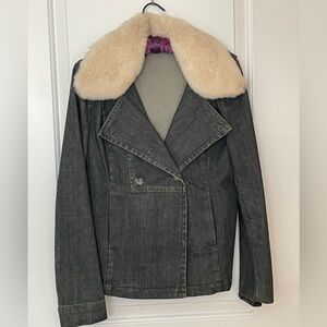 !!EUC!! Vintage Y2K Theory Hooded Denim Jacket Size Med!!